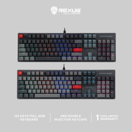 Rexus Keyboard Gaming Heroic KX5 Full Size RGB Led KX-5