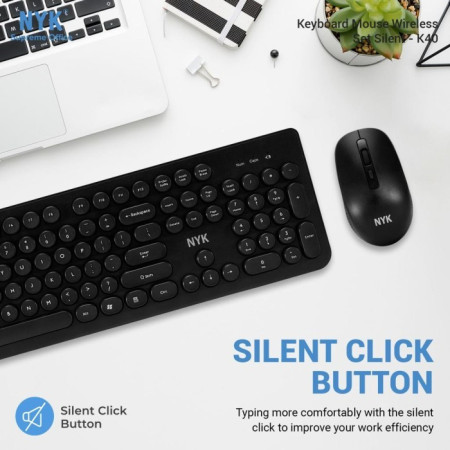 Keyboard Mouse Combo Wireless Silent NYK K40 Keyboard
