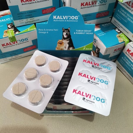Kalvidog - 1 strip isi 6 butir Multivitamin & Multimineral untuk anjing