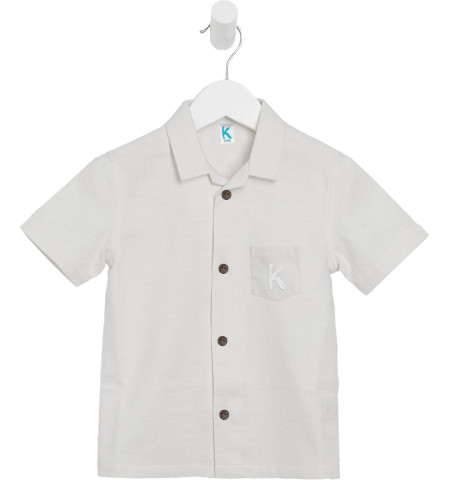 Kennai Tom Shirt Kemeja Anak Hawwai Pendek Anak Laki-laki 1-8 Tahun Or - White, M
