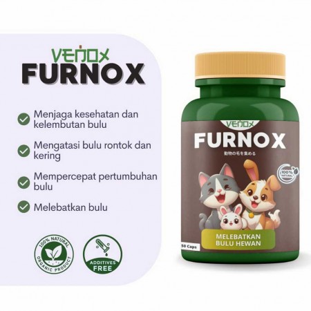 FURNOX 1 KAPSUL - Vitamin Melebatkan Bulu Kucing Anjing Kelinci Lebat Halus Mengkilap Anti Rontok Kering