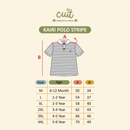 CUIT Kaos Kemeja Anak Laki-laki Polo Shirt Stripe Kairi - Wangki - Green Forest, XL (2-3 Tahun)