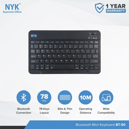 Mini Keyboard NYK Bluetooth BT-90 | NYK Mini Bluetooth Keyboard BT90