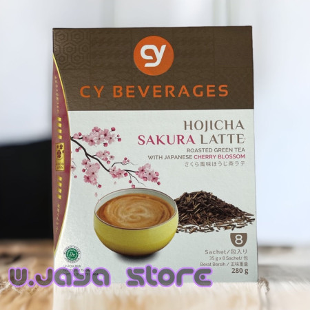 Cy Beverages Hojicha Sakura Latte 8s x 30g (280g)