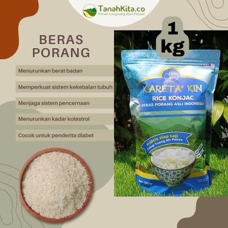 Beras Porang Asli Indonesia 1kg I Rice Konjac I High Nutrition