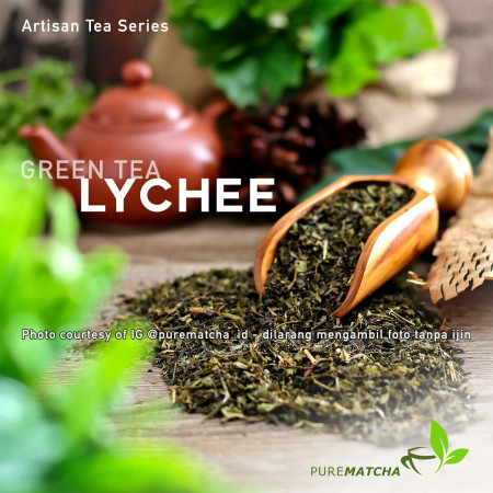 Artisan Tea Cafe - Green Tea Lychee Teh Hijau Rasa Leci Enak Wangi 50g