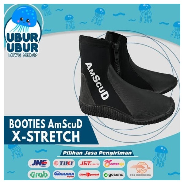 Booties AmScud X-STRETCH 3.5mm - Sepatu Renang - Sepatu diving - XXS 36-37