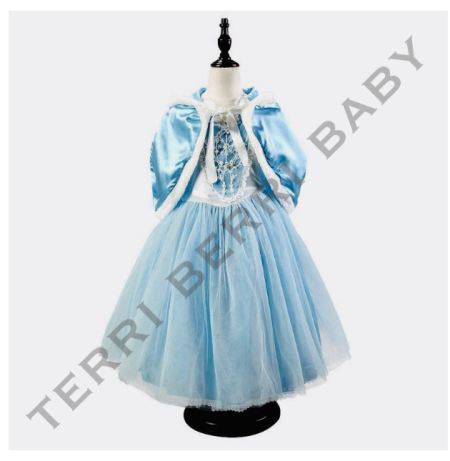 Baju kostum cosplay dress princess cinderella hadiah ulang tahun anak - S