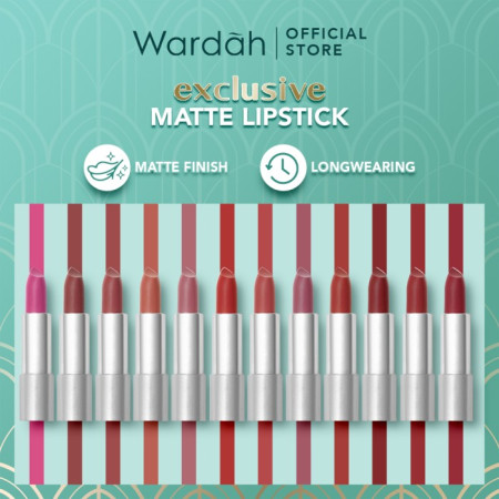 Wardah Exclusive Matte Lipstick - Warna Intense dalam Sekali Oles - 17 Gorg Pink