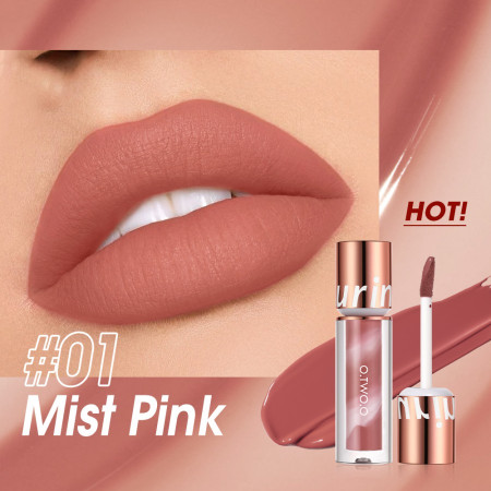 O.TWO.O Matte Ink Liquid Lipstick Long Lasting Waterproof Lipcream - #01 MIST PINK