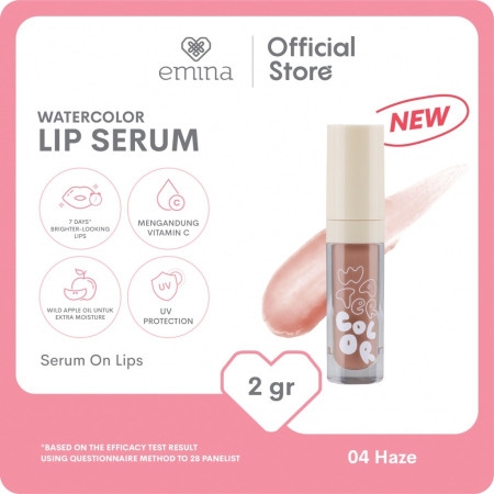 Emina Watercolor Lip Serum 2 g | Lipstick | Lip Serum | Lip Gloss - 04 Haze