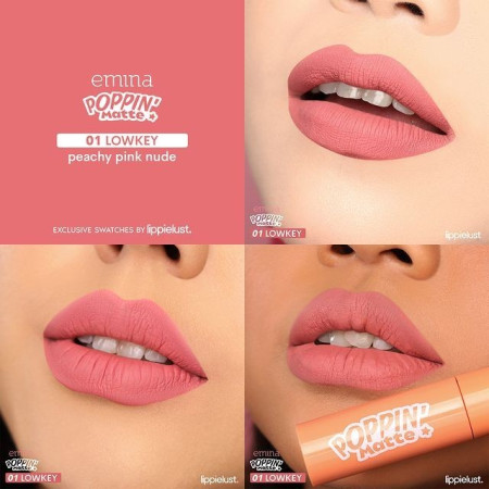 Emina Poppin Matte 4.5 g / Lip Matte / Lip Cream / Lipstick - 01 Free LIPMASK