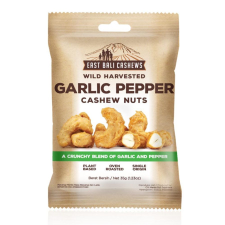 East Bali Cashews - Garlic Pepper Cashew Nuts 35gr - Kacang Mete