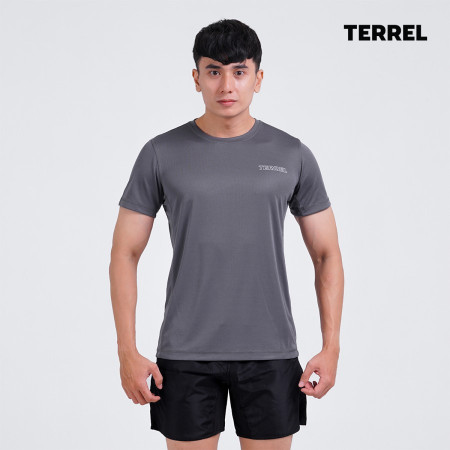 Terrel Basic tee grey tshirt baju olah raga gym lari running