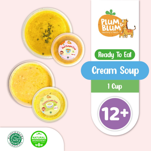 Plum & Blum Cream Soup Mpasi Pumpkin Soup Dairy - 1 Cup