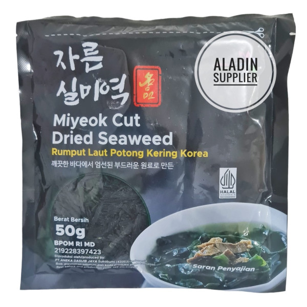 Cut Wakame Rumput laut kering / Dried Seaweed /Miyeok Miso soup 50gr