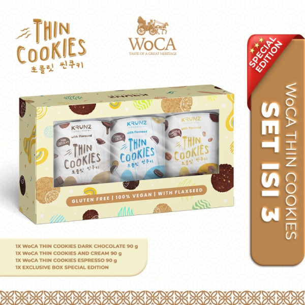 WoCA Krunz Thin Cookies Paket Bundling 3 Varian Rasa