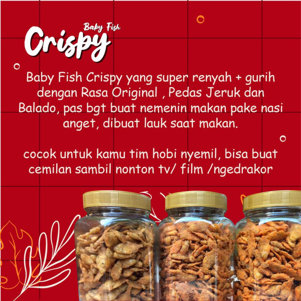 Baby Fish Crispy ORIGINAL/PEDES/BALADO 200GRAM