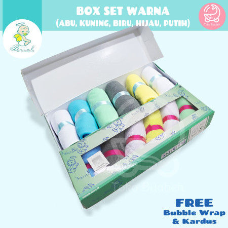 Briel Singlet Jumper Bayi Anak Unisex Warna dan Putih per Box Adem - Box set warna, XL