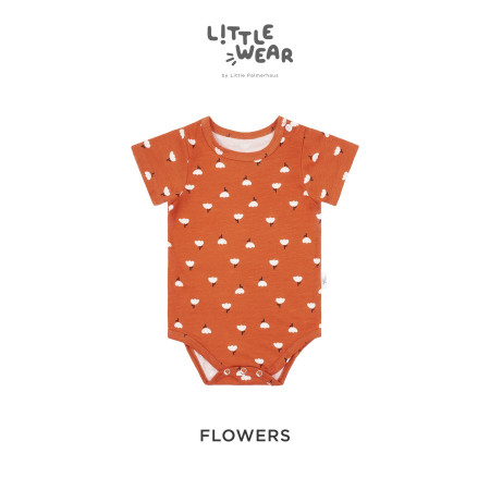 Jumper Bayi - Little Palmerhaus Little Wear Bodysuit 18.0 - Flowers, 3 M