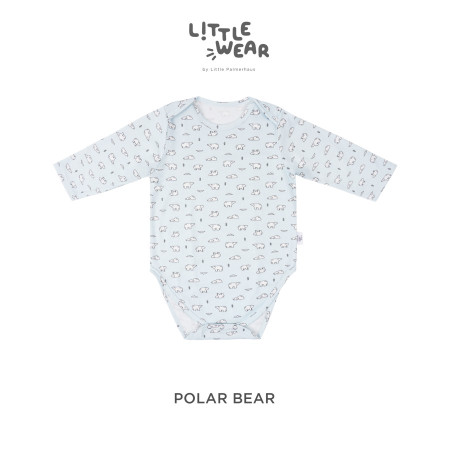 Jumper Bayi - Little Palmerhaus Little Wear Long Bodysuit 20.0 - Polar Bear, 0-6 M