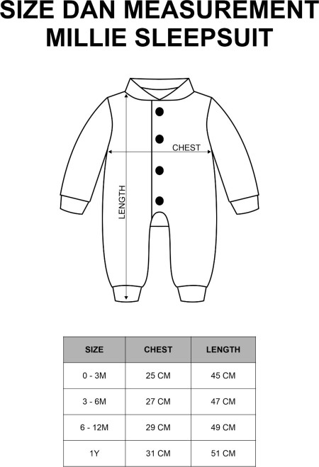 NARY MILLIE SERIES - Sleepsuit Baby -Sleepsuit Bayi 0-12 Bulan (1 Pcs) - LIME GREEN, 3-6 m