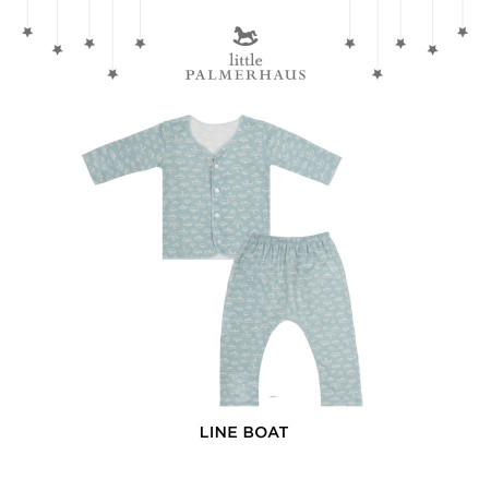 Little Palmerhaus - Little Wear Long Set 16.0 (Setelan Bayi) - Line Boat, 6-12 M