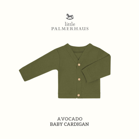 Little Palmerhaus - Baby Cardigan 4.0 - Avocado, 0-6 Months