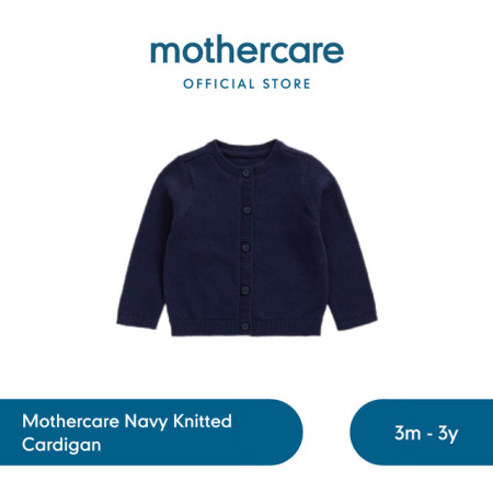 Mothercare Navy Knitted Cardigan - Kardigan Bayi Perempuan (Biru) - 2-3 years