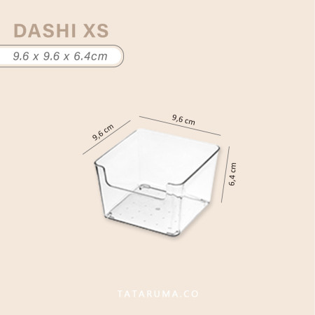 DASHI CLEAR SATUAN - Drawer Organizer Kotak Penyimpanan Sekat Divider - XS