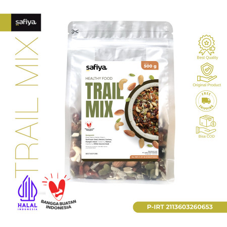 Trail Mix Original 500 Gram Dried Fruit Seed Nut Roasted Snack Safiya