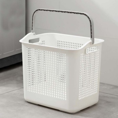 MIISOO Keranjang Baju Kotor Plastik Keranjang Pakaian Laundry Basket - Putih