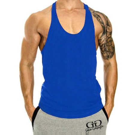Promo 100% Cotton Vest Gym T Shirt Sport Tops Singlet Men Clothing Str