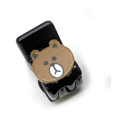 W! Accessories Jepit Rambut Anak Mini Akrilik (pc) 59014700 - Bear Coklat