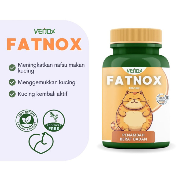 FATNOX 1 KAPSUL - Vitamin Kucing Anjing Kelinci Penggemuk Badan dan Penambah Nafsu Makan Cat Kitten Adult