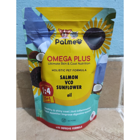 Palmeo Omega Plus Salmon Oil Sachet Vitamin Bulu Kucing Anjing (Harga per 2 sachet)