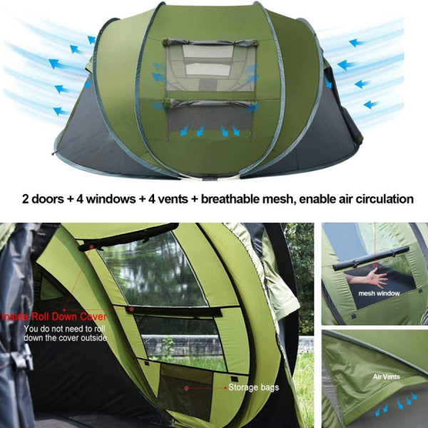 ALLTREK Tenda Camping Rinnezic Otomatis Outdoor Waterproof - 5-8 Orang