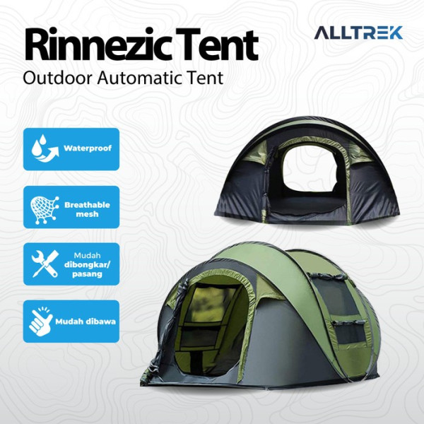 ALLTREK Tenda Camping Rinnezic Otomatis Outdoor Waterproof - 5-8 Orang