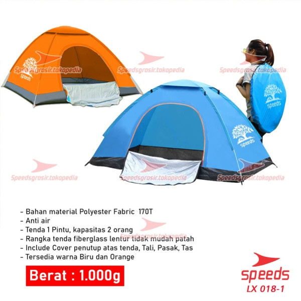 Tenda Camping Buka Otomatis original speeds 2 Orang tipe 001 - 027-16 KNGORNG