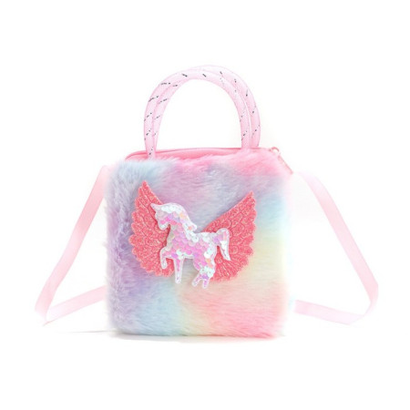 Tas Selempang Mini Tote Bag Ponytail / Slingbag Mini Anak Perempuan - PINK