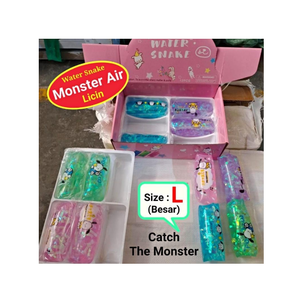 Mainan Anak Catch The Monster Jelly / Water Snake Toys Mainan Anak Jelly Monster Air Squishy Slime