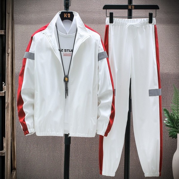 Baju Olahraga Pria Men's Sport Set Jaket Celana Panjang Set Pakaian - TZ801