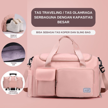 Freeknight Tas Lipat Travel Jinjing Duffel Bag Jumbo Waterproof TTB05 - Pink