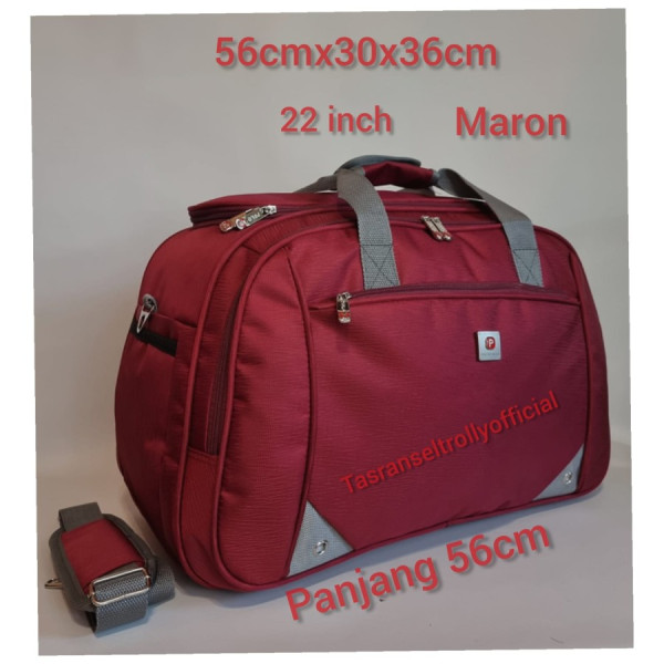 Tas Pakaian Travel Bag Polo Interclub 56x30x36 ukuran besar 100%ori - Merah