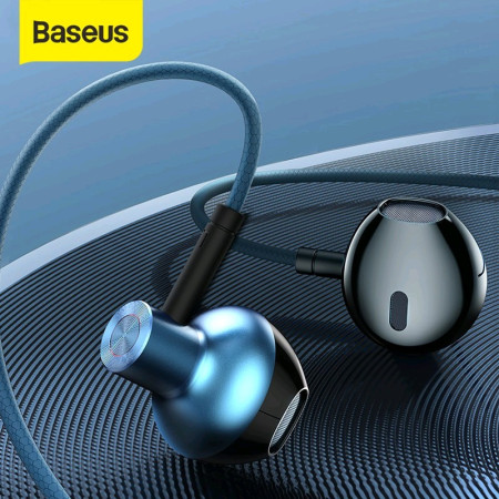 BASEUS HEADSET HANDSFREE ENCOK 3.5MM WIRED EARPHONE H19