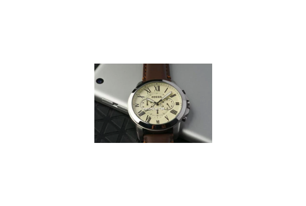 Fossil FS4735 Grant Chronograph Brown Leather Strap