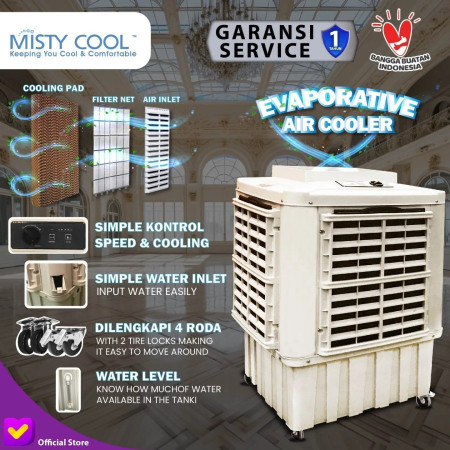 Evaporative Air Cooler Penyejuk Ruangan 30M² Blower Pendingin Ruangan