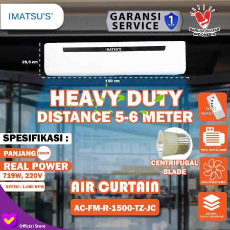 Air Curtain Heavy Duty 150 CM / 1.5 M Super Strong 5-6 M Tirai Udara