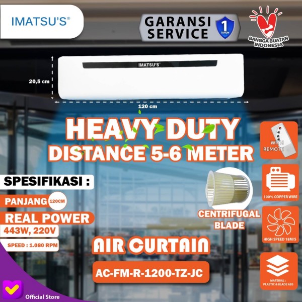 Air Curtain Heavy Duty 120 CM / 1.2 M Super Strong 5-6 M Tirai Udara