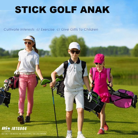 stick golf anak junior full iron set club kid children clubs stik asli - boy, 3-5yo/90-110cm
